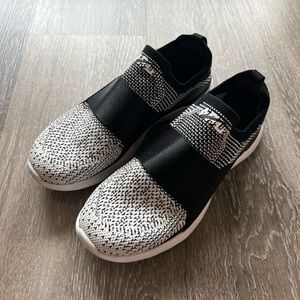 Black and white ombré APL sneakers